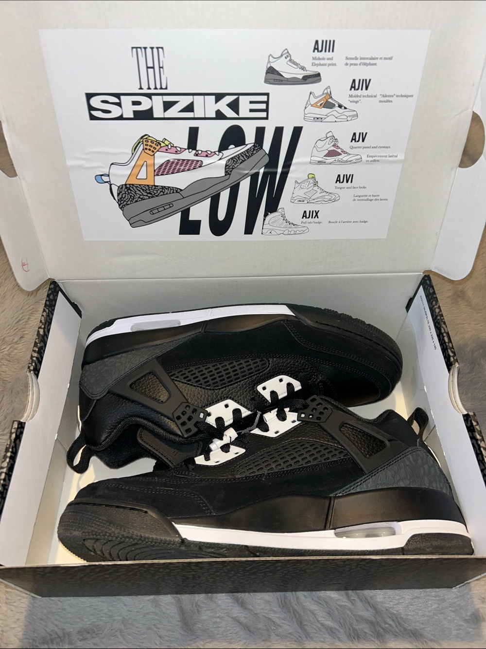 Jordan Black and White Men’s Sneakers